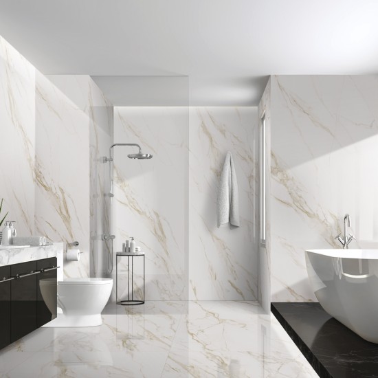 Diamante Calacatta Gold 60x60 Lucido - Pavimento Effetto Marmo