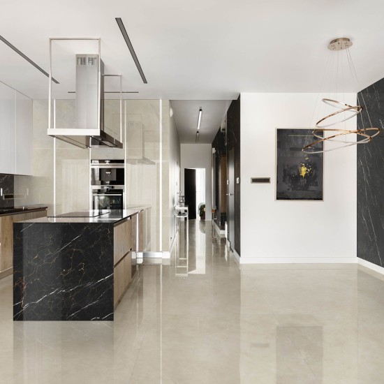 Diamante Crema 60x60 Lucido - Pavimento Effetto Marmo